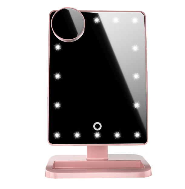 Mirror with LED Light and Bluetooth Speaker